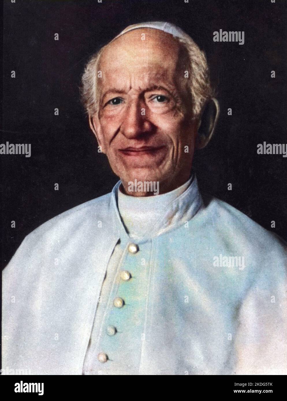 Porträt von Papst Leo XIII. (Leon XIII.) (Gioacchino Pecci) (1810-1903). Stockfoto