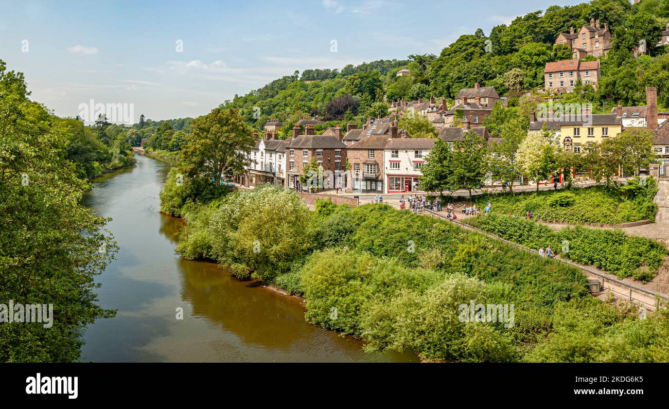 Dorf Ironbridge an der Ironbridge Gorge, Shropshire, England Stockfoto