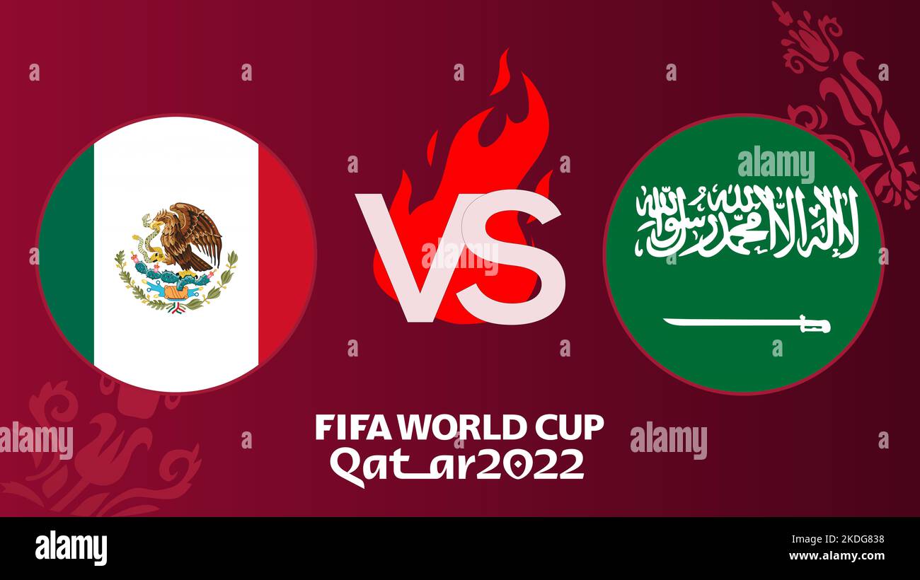 Mexiko gegen SaudiArabien Fußballspiel FIFA World Cup Qatar 2022