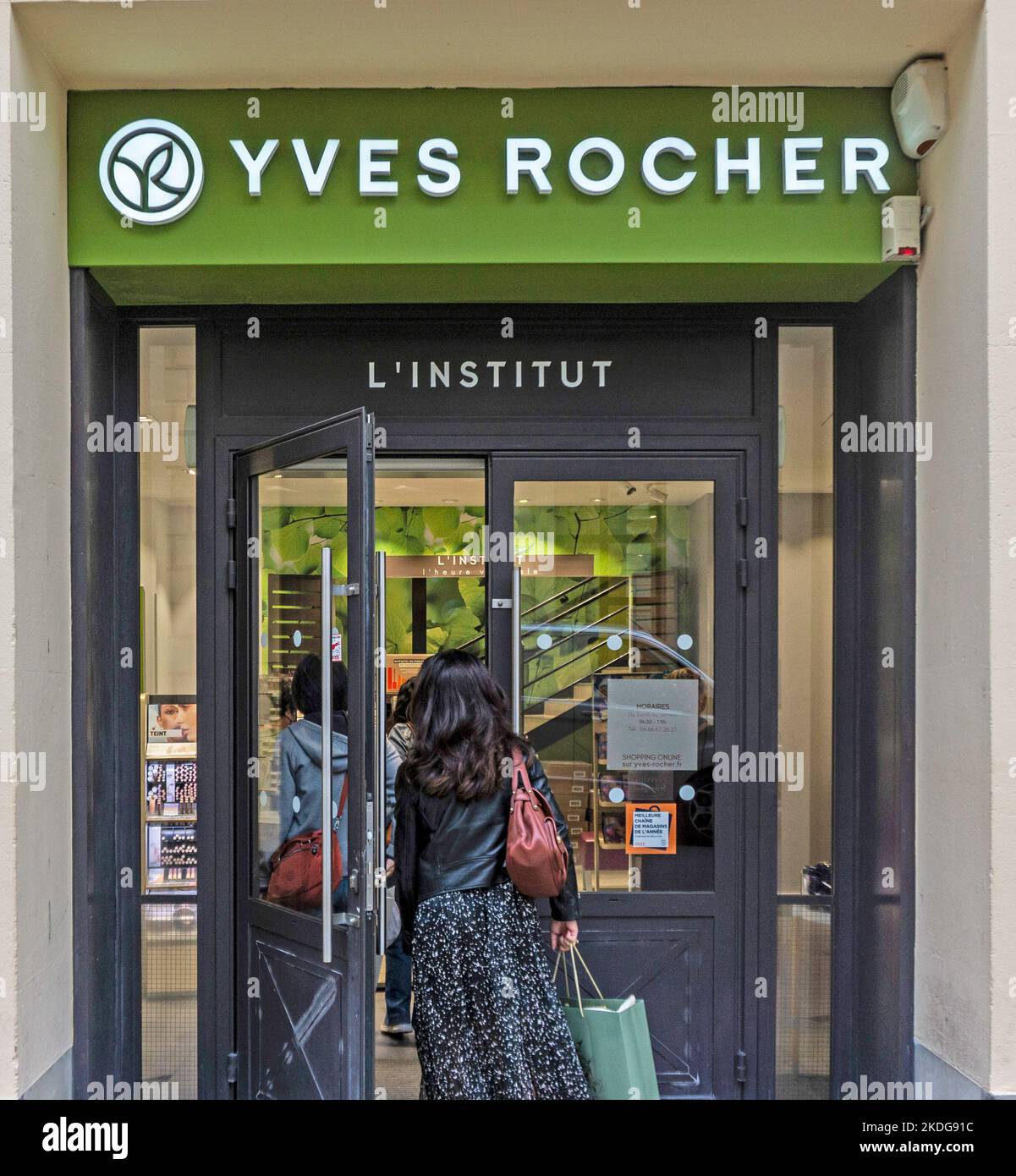 Ein Yves Rocher-Geschäft in Nímes, Frankreich Stockfoto