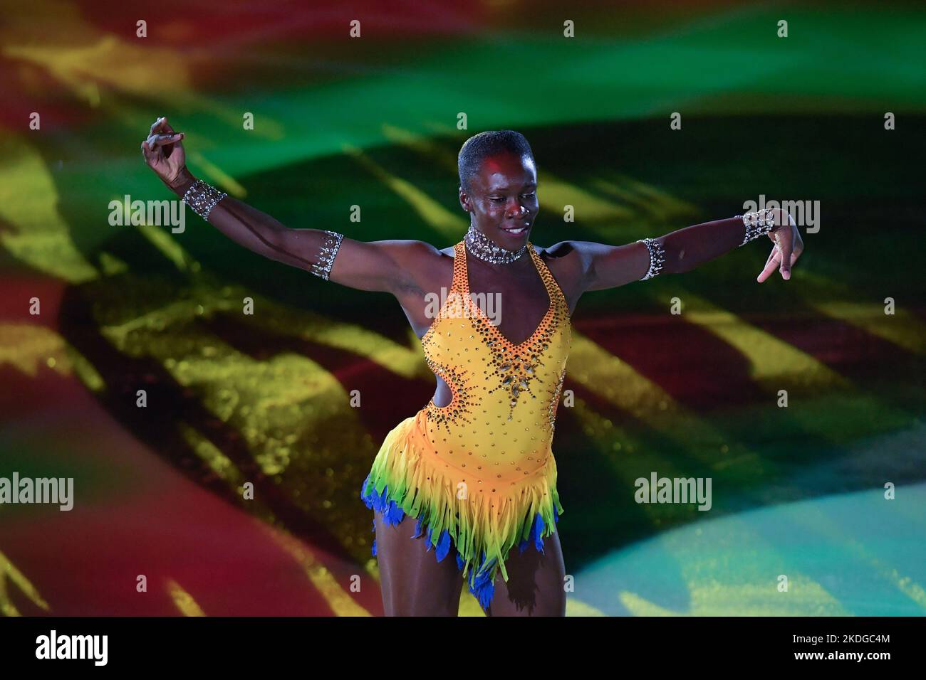 Mae Berenice MEITE (FRA), während der Ausstellungsgala, beim ISU Grand Prix of Figure Skating - Grand Prix de France 2022, im Angers Ice Parc, am 6. November 2022 in Angers, Frankreich. Quelle: Raniero Corbelletti/AFLO/Alamy Live News Stockfoto