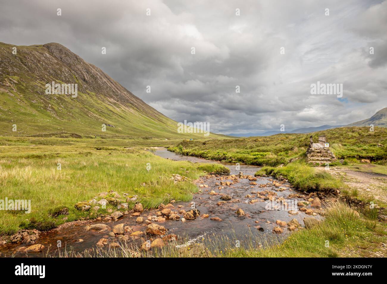River Coupall in Lagangarbh, Glencoe, Schottland, Großbritannien Stockfoto