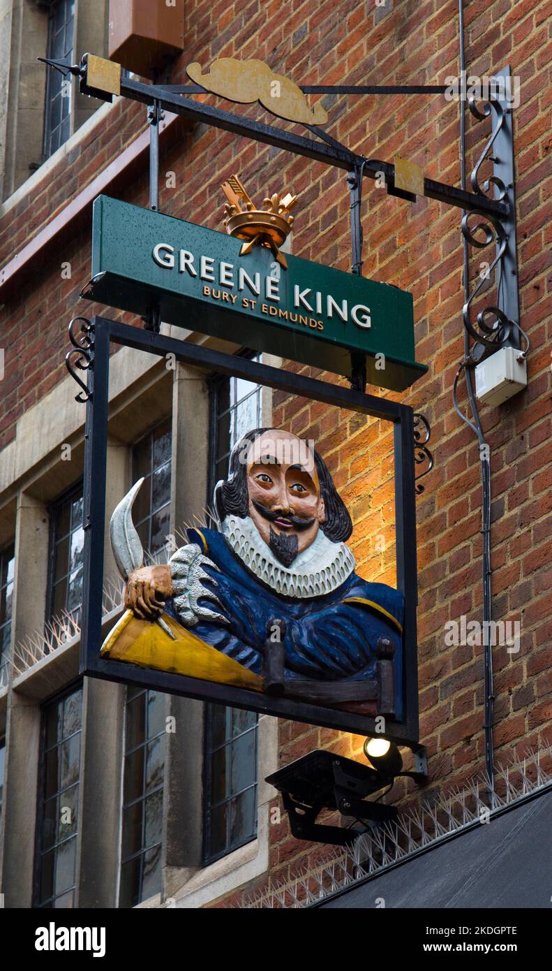 Pub Sign Shakespeare's Head Public House Great Marlborough Street Westminster London West End Stockfoto