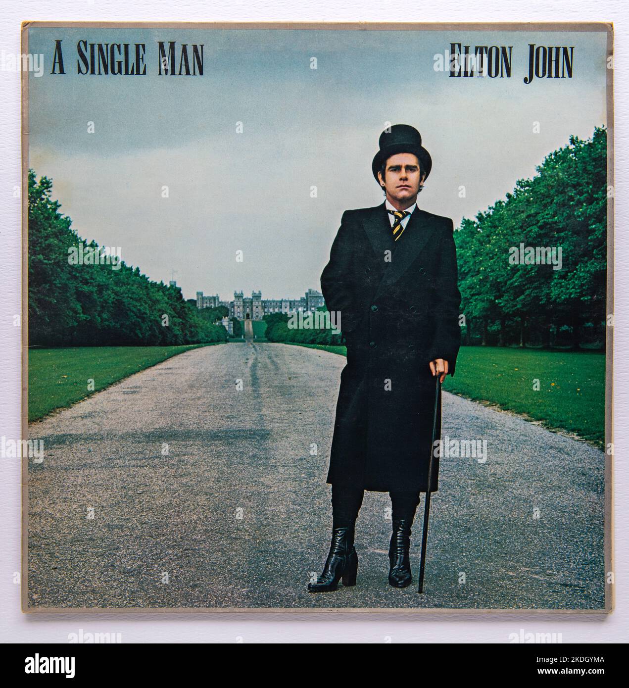 LP-Cover von A Single man, dem Studioalbum von Elton John aus dem Jahr 12., das 1978 veröffentlicht wurde Stockfoto