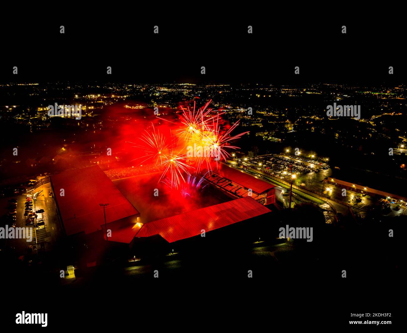 Drone Long Exposure Fotos der Feuerwerksschau 2022 Stockfoto