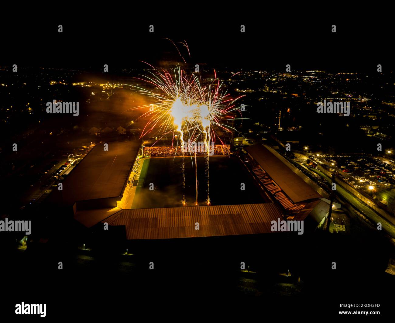 Drone Long Exposure Fotos der Feuerwerksschau 2022 Stockfoto