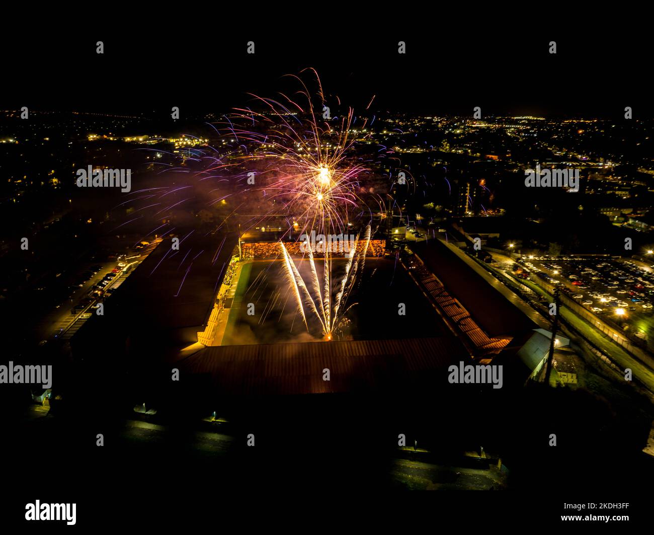 Drone Long Exposure Fotos der Feuerwerksschau 2022 Stockfoto