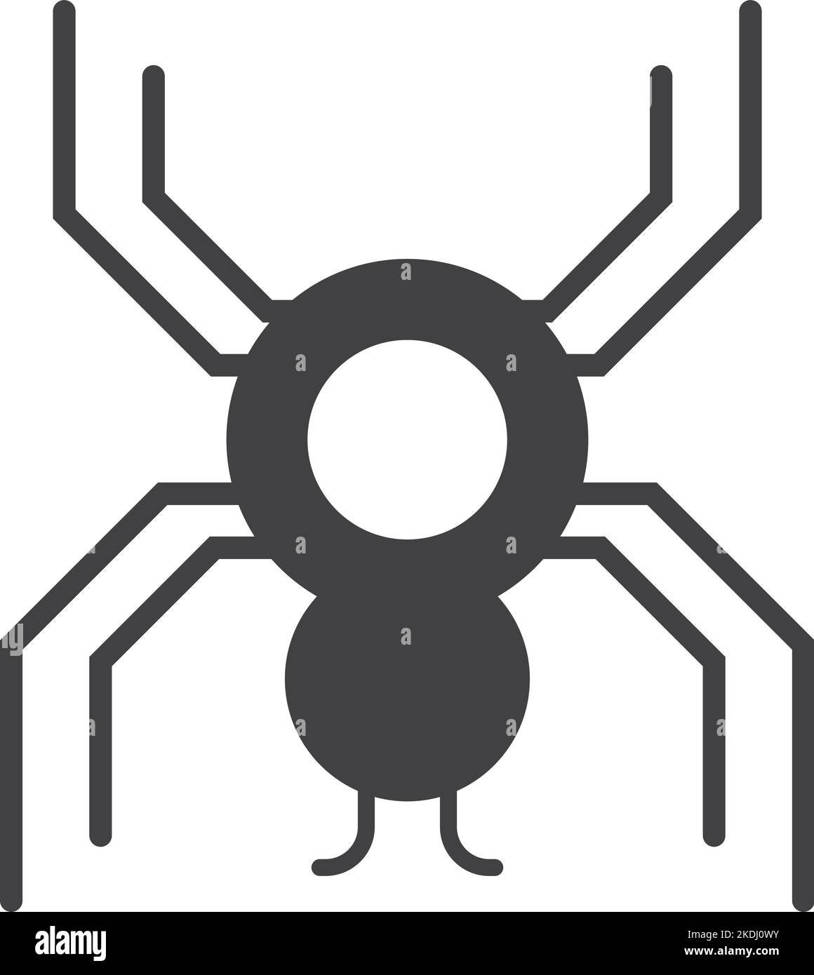 Bug-Illustration in minimalem Stil isoliert auf dem Hintergrund Stock Vektor