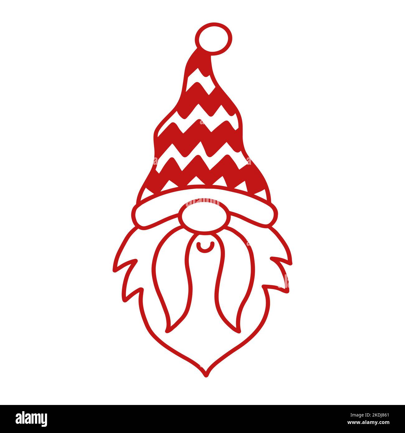 Vektor Garten Gnome Charakter Silhouette Stock Vektor