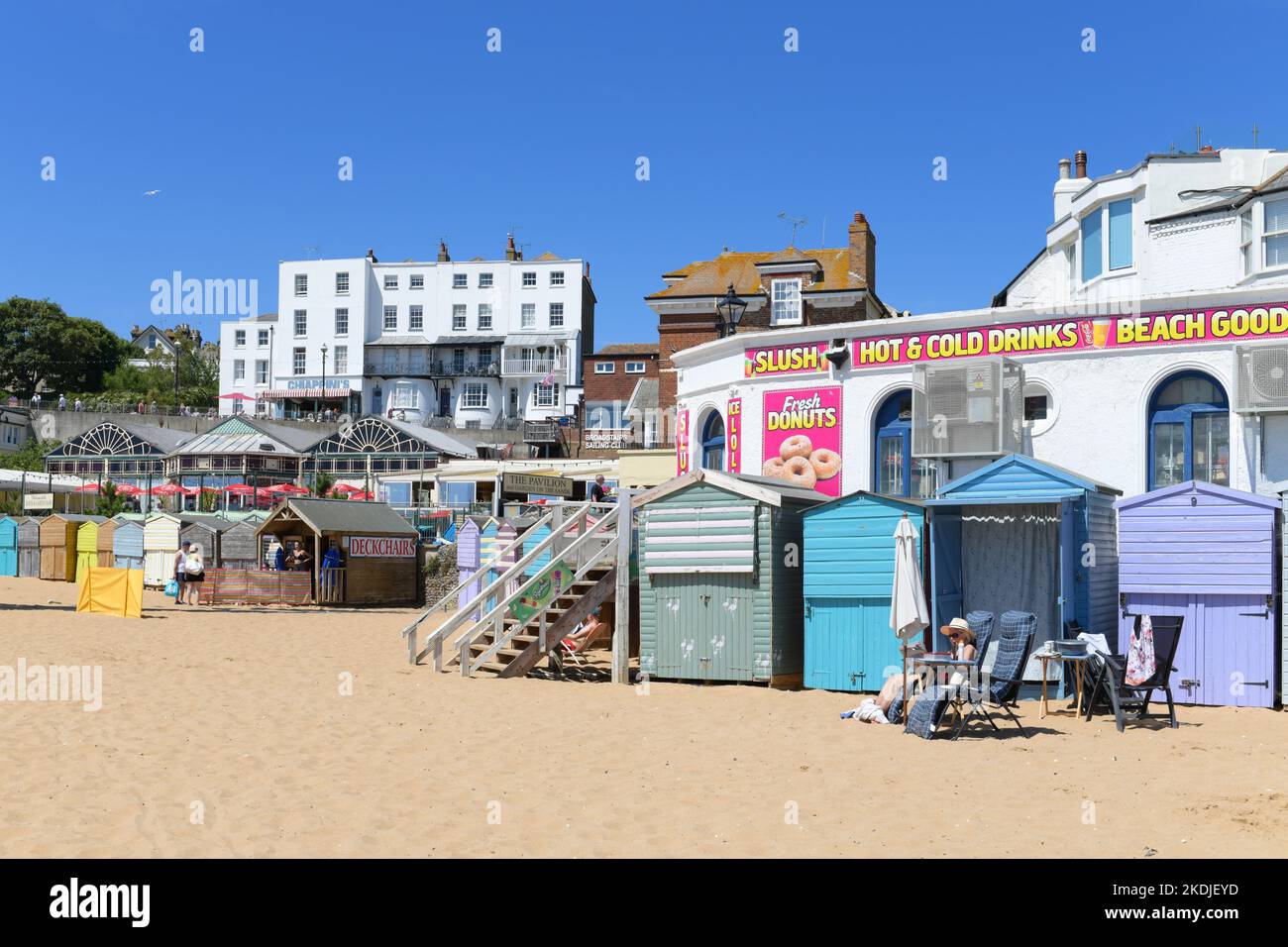 Broadstairs Viking Bay Beach, Broadstairs, Kent, England, Großbritannien Stockfoto