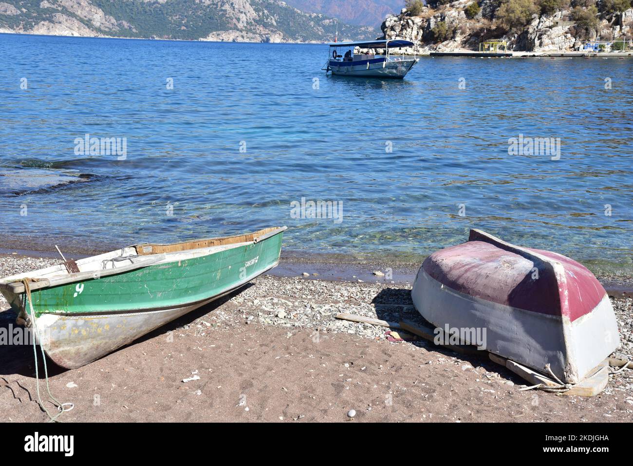 Turunc ist ein türkischer Ferienort im Stadtteil Marmaris der Provinz Mulga, Türkei, umgeben vom Taurusgebirge Stockfoto