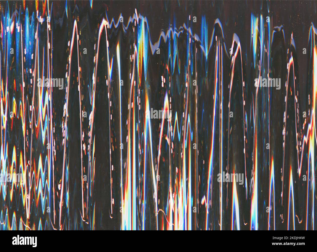 Statische Farbrauschen vhs-Störung Strukturverzerrung Stockfoto