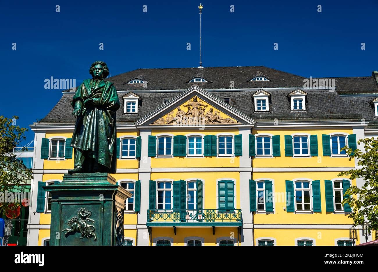 Beethoven-Denkmal in seiner Geburtsstadt Bonn. Nordrhein-Westfalen, Deutschland Stockfoto