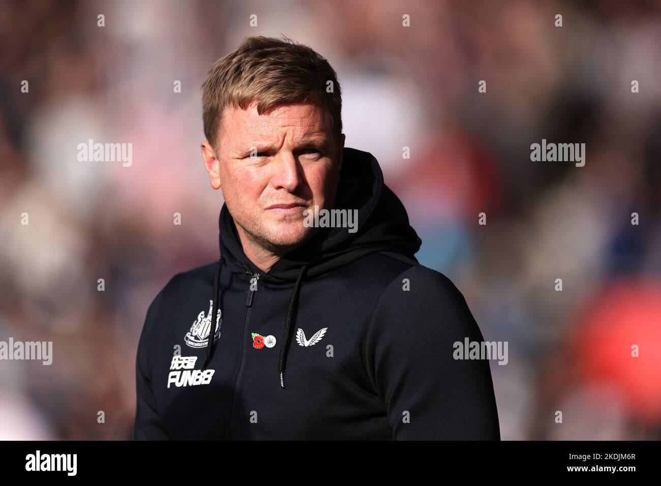 Datei-Foto vom 06-11-2022 von Eddie Howe, der geschworen hat, trotz der engen Wende zum wichtigen Premier League-Treffen am Samstag mit Chelsea ein starkes Line-up für Newcastles Carabao Cup-Kampf mit Crystal Palace zu nennen. Ausgabedatum: Montag, 7. November 2022. Stockfoto