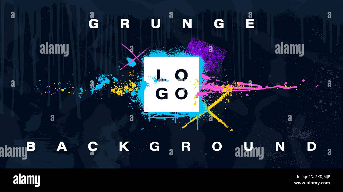 Graffiti grunge Hintergrund mit Spray Textur. Urban und Street Art künstlerisches Banner Stock Vektor