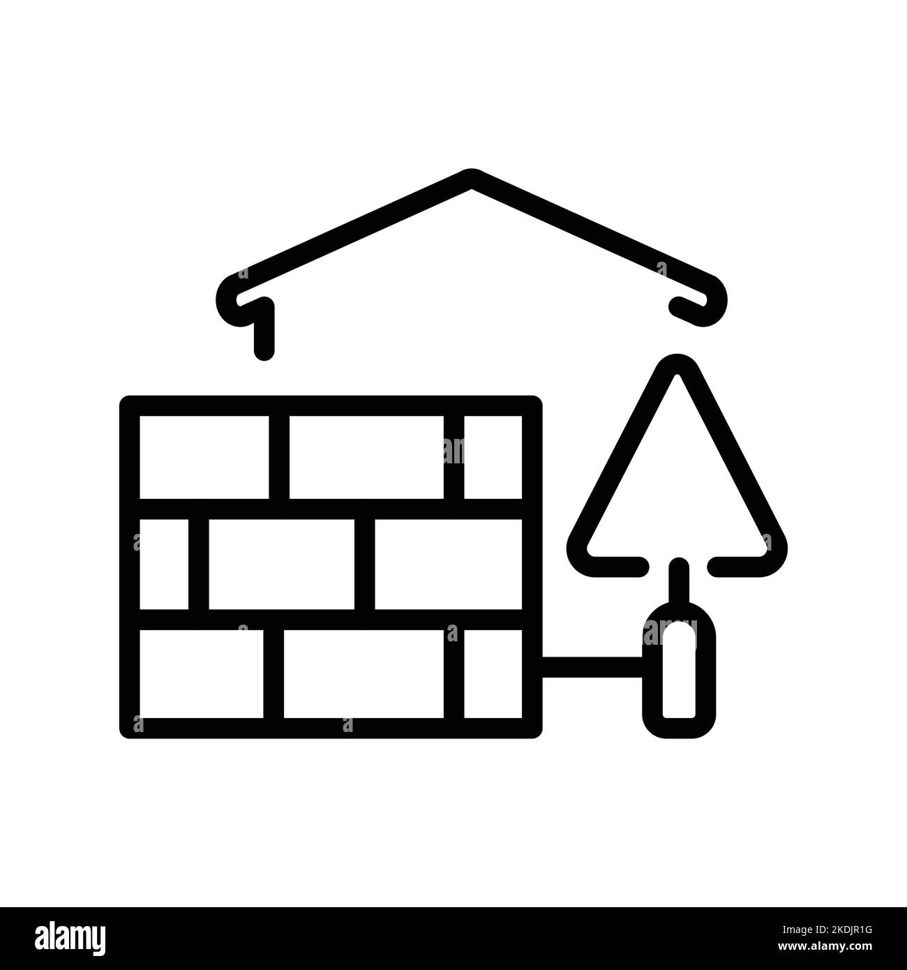 Symbol für Hauswände. Gebäudekonstruktion Stock Vektor