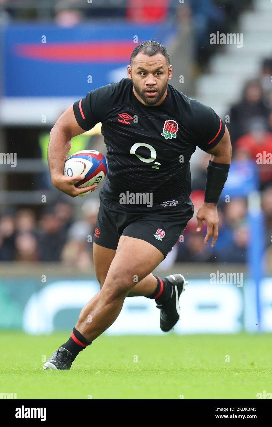 London ENGLAND - November 06: Englands Billy Vunipola beim Autumn International Series Spiel zwischen England und Argentinien im Twickenham Stadion Stockfoto