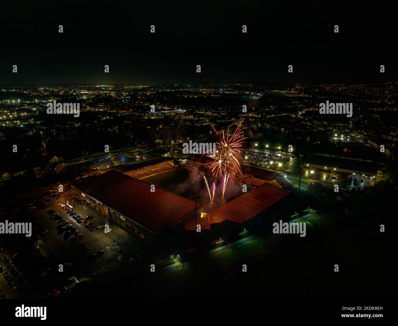 Drone Long Exposure Fotos der Feuerwerksschau 2022 Stockfoto