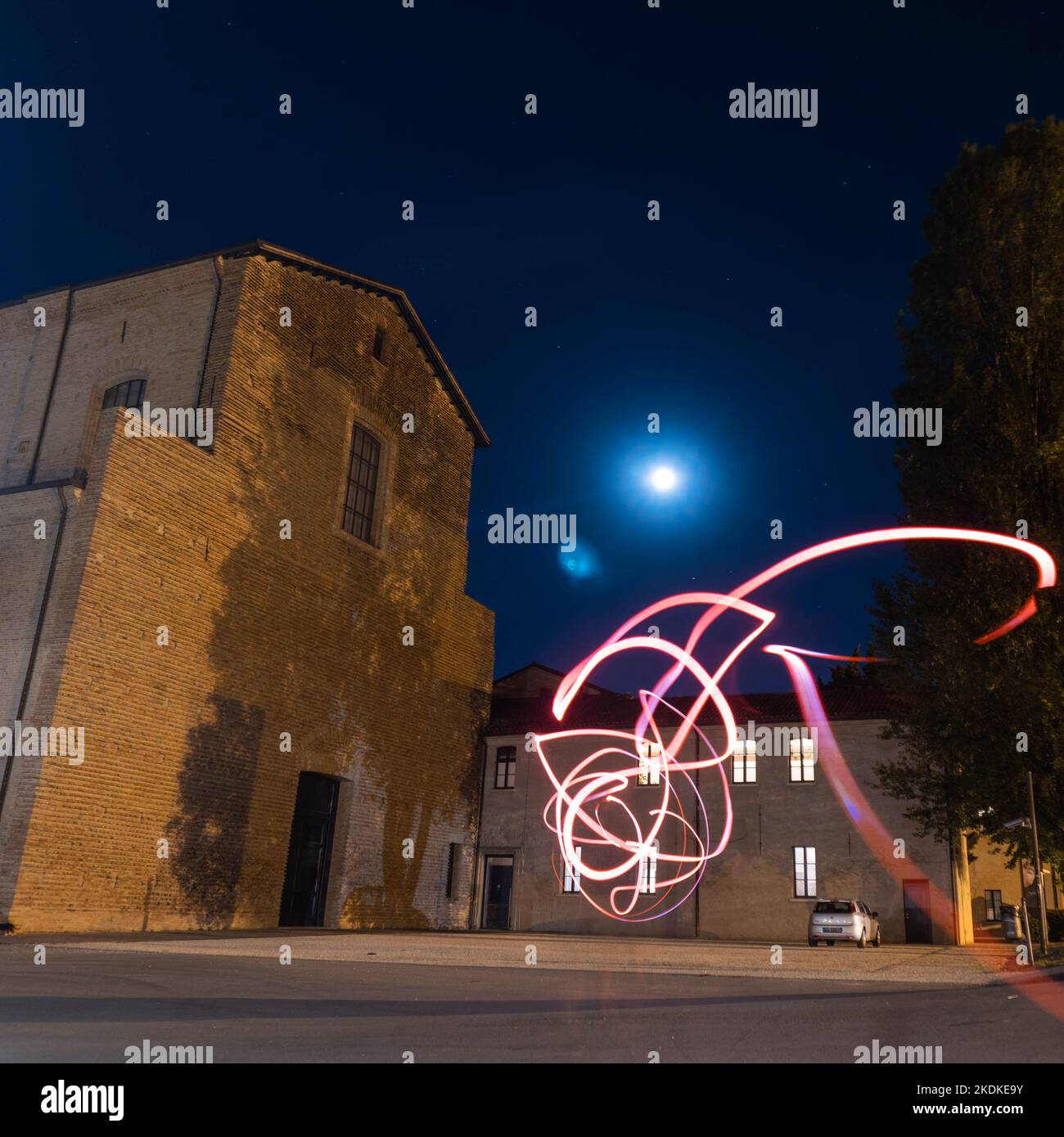 Light Painting, Forlì, Italien Stockfoto