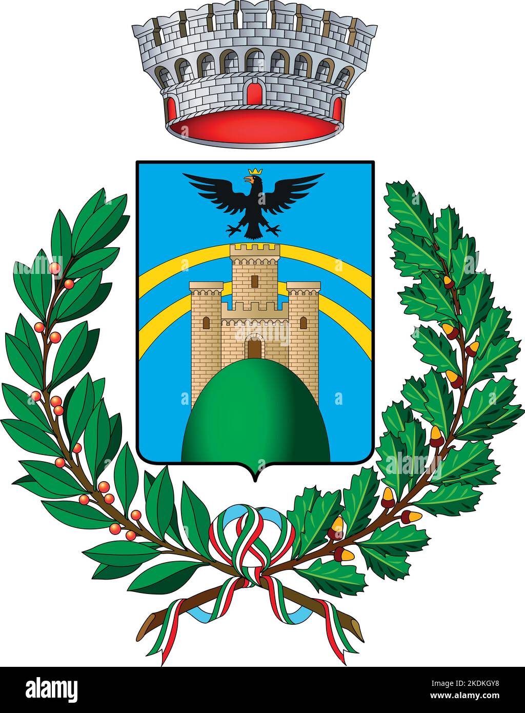 Wappen der Gemeinde Sestola, Provinz Modena, Emilia-Romagna, Italien, Vektorgrafik Stock Vektor