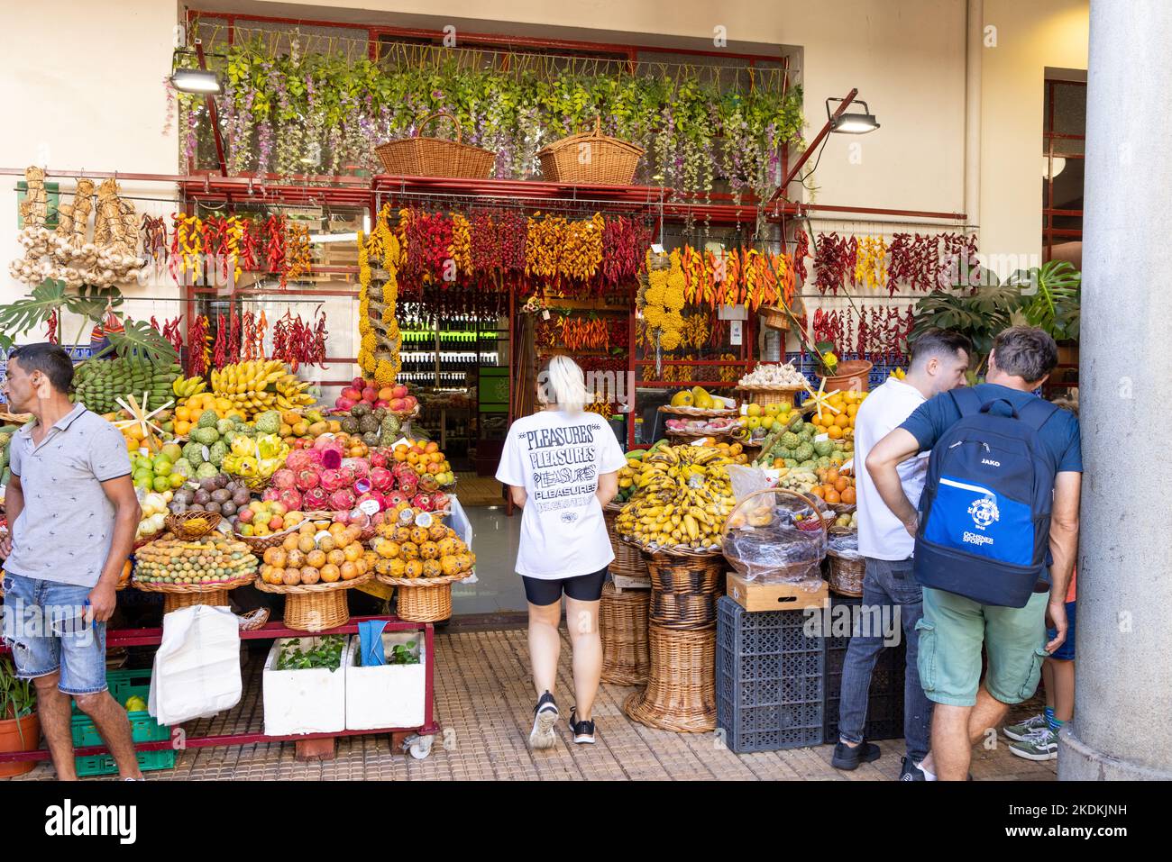 Indoor Market in Funchal, Madeira, Portugal. Stockfoto