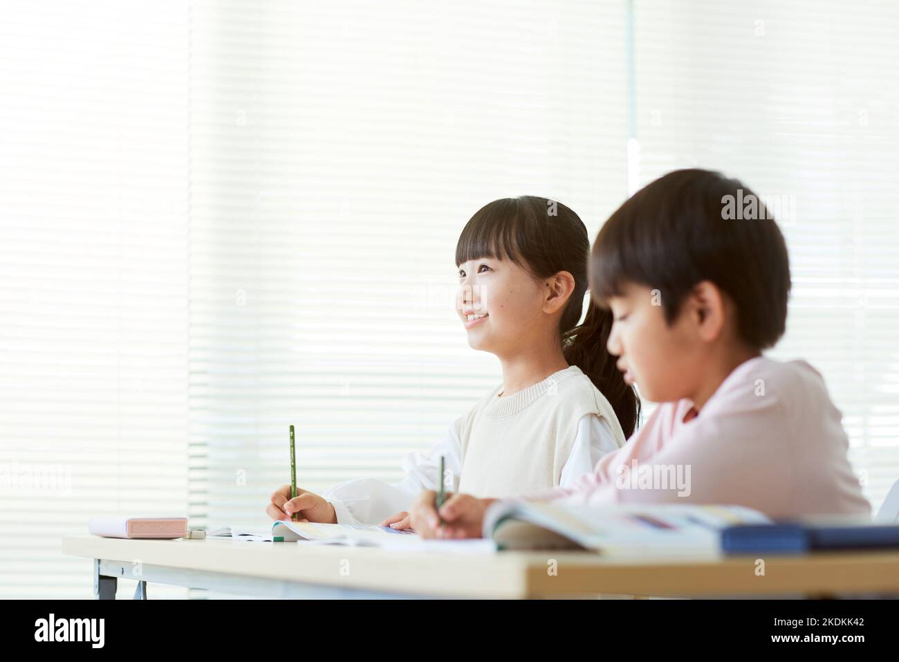 Japanische Kinder studieren Stockfoto