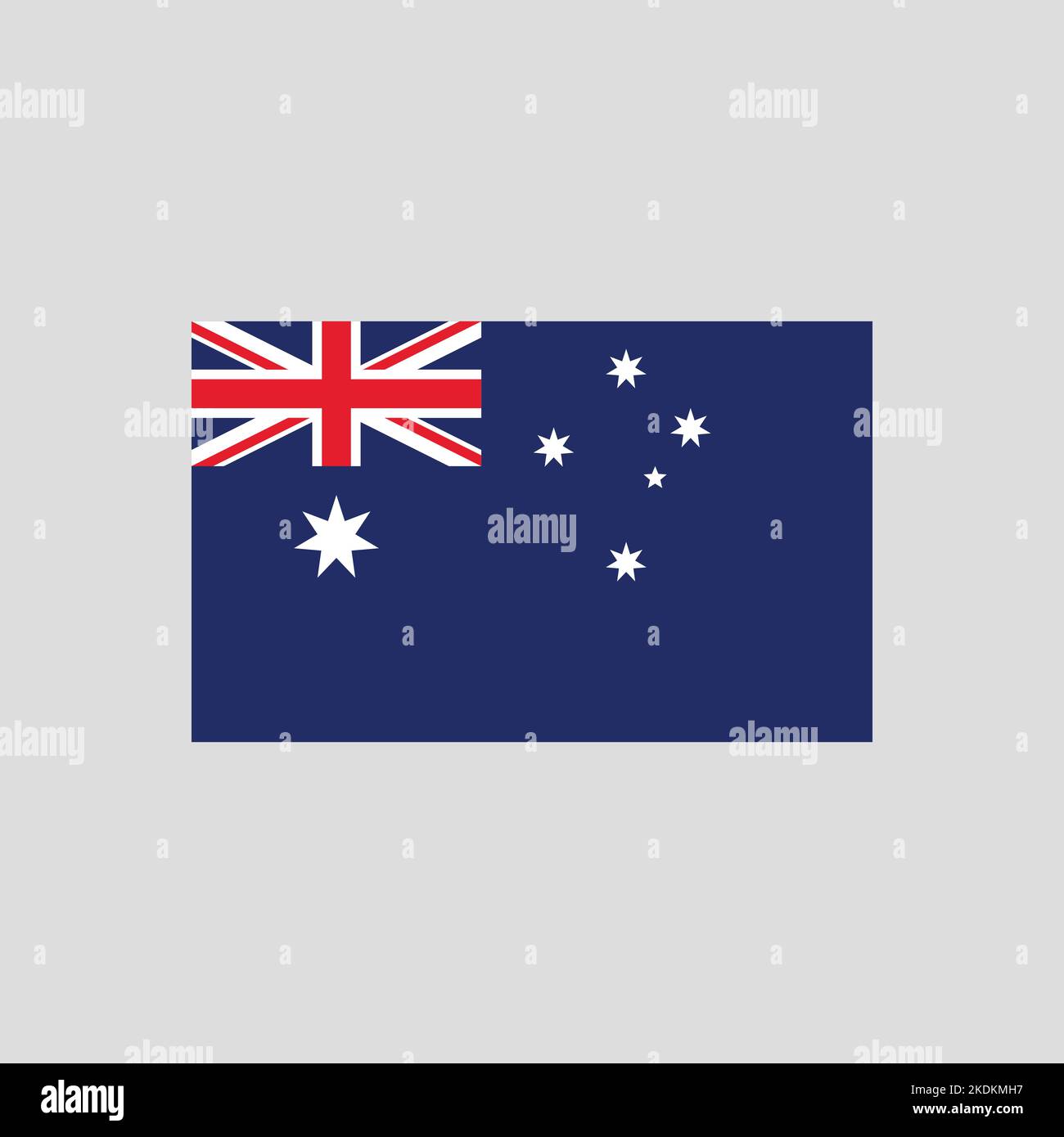 Flag of Australia Farblinienelement. Vektorelement für Webseite Stock Vektor