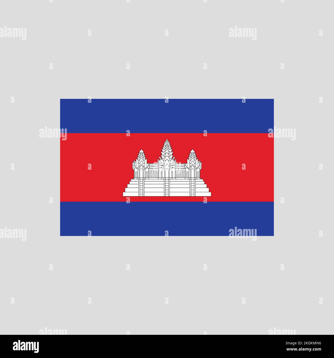 Flag of Cambodia Color Line Element. Vektorelement für Webseite Stock Vektor