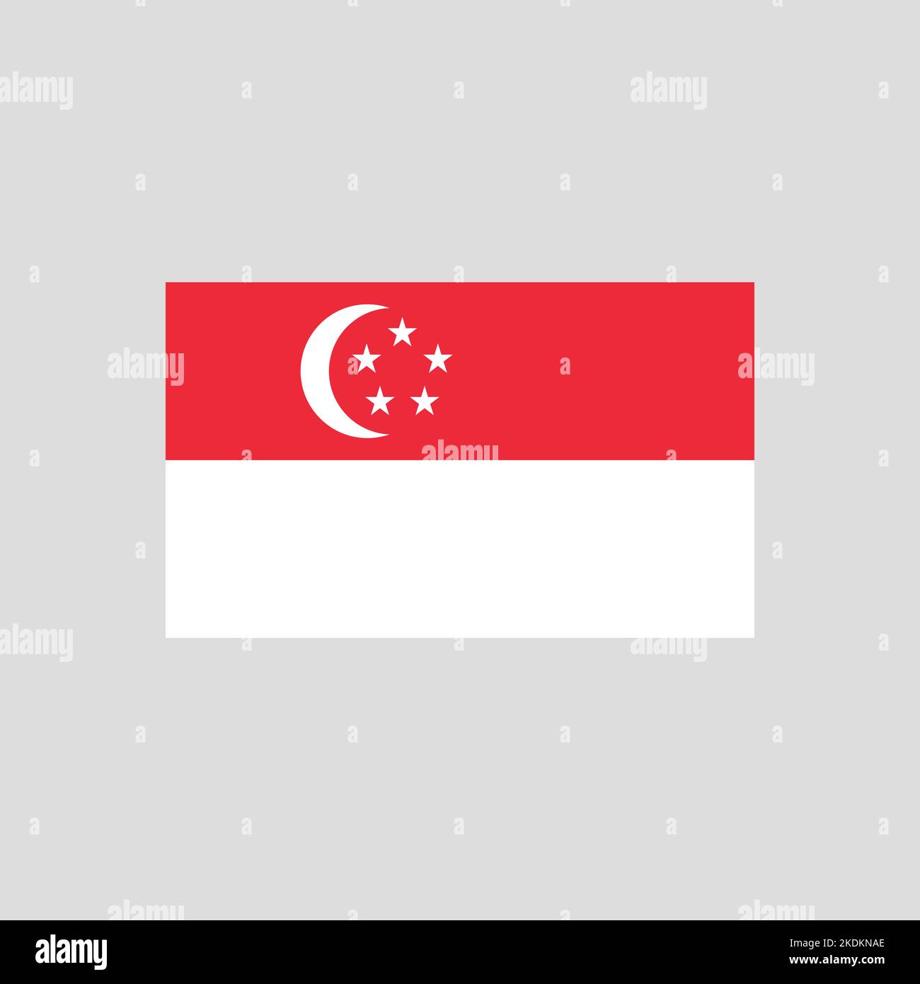 Flag of Singapore Color Line Element. Vektorelement für Webseite Stock Vektor