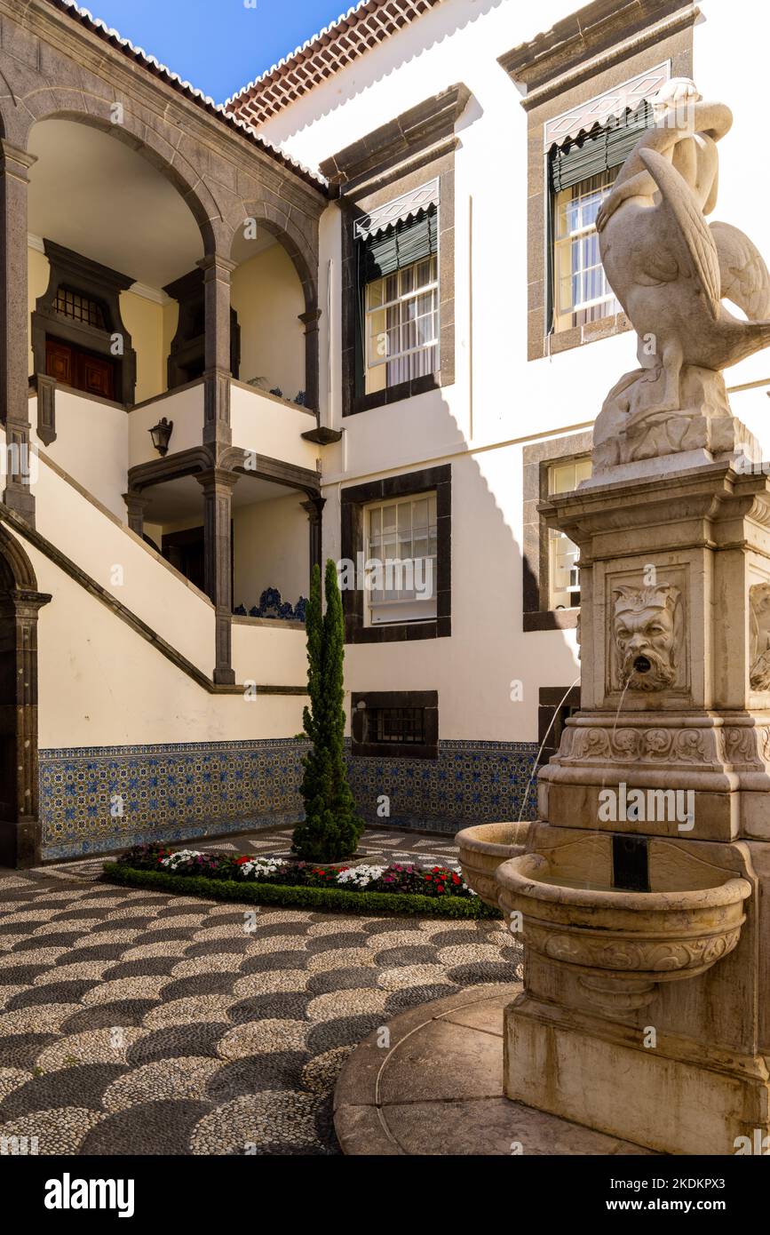 Rathaus, Praça do Município, Funchal, Madeira, Portugal. Stockfoto