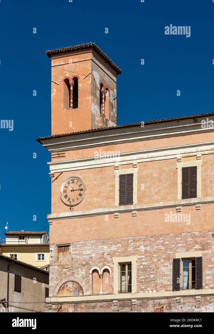 Altes Rathaus, Palazzo Comunale Vecchio, Piazza della Repubblica, Spello, Umbrien, Italien Stockfoto