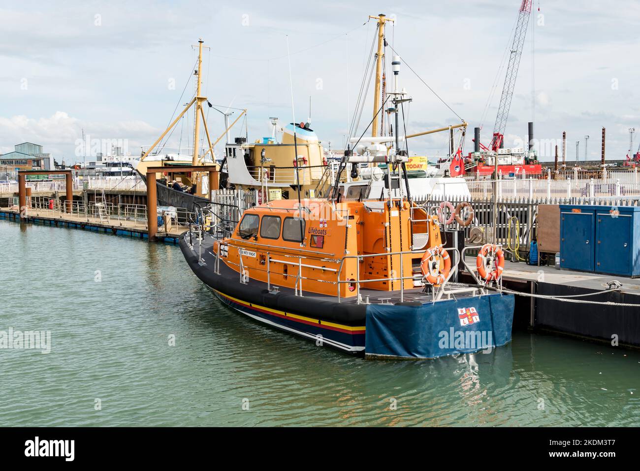 RNLI Patsy Night Shannon Klasse Rettungsboot im Außenhafen Lowestoft suffolk 2022 Stockfoto