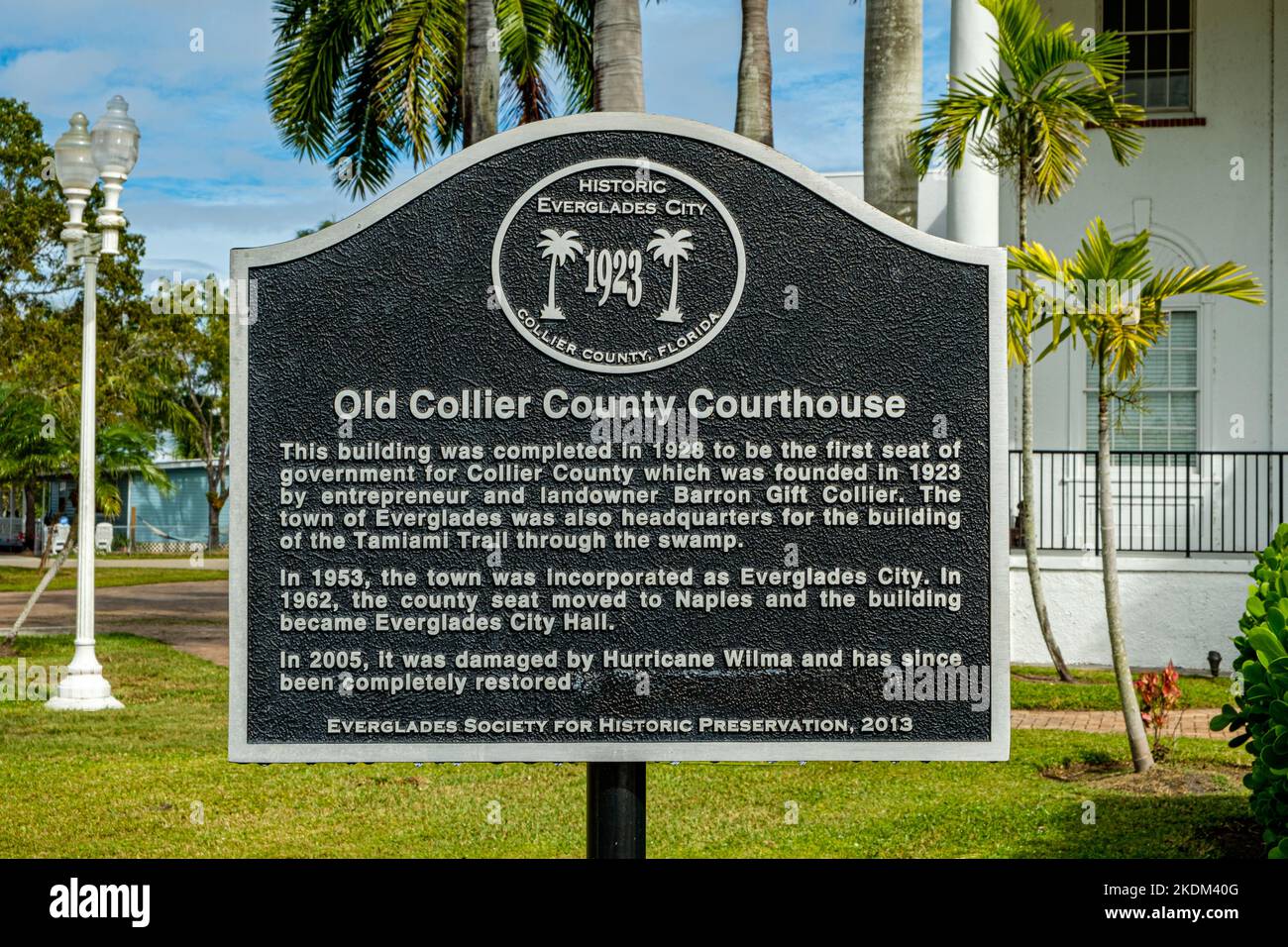 Old Collier County Courthouse, Copeland Avenue, Everglades City, Florida Stockfoto