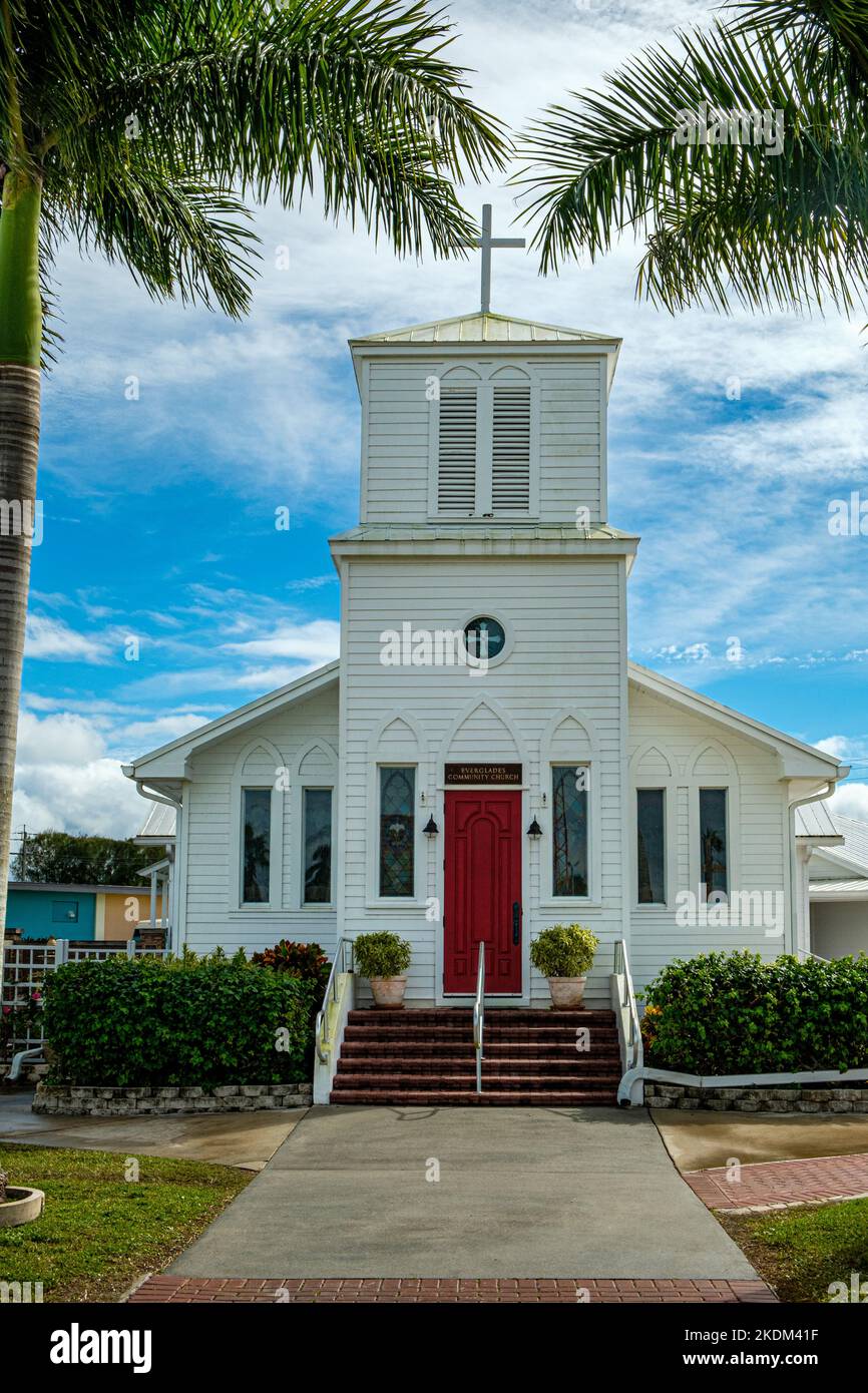 Everglades Community Church, Copeland Avenue, Everglades City, Florida Stockfoto