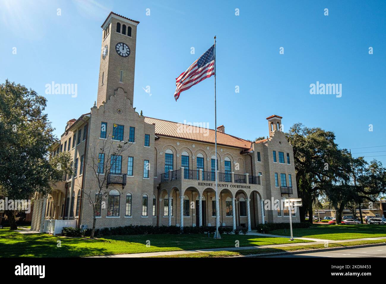 Hendry County Courthouse, East Hickpochee Avenue, LaBelle, Florida Stockfoto