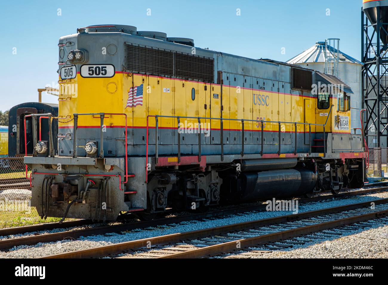 US Sugar EMD GP40-2 Lokomotive Nr. 505, Clewiston, Florida Stockfoto