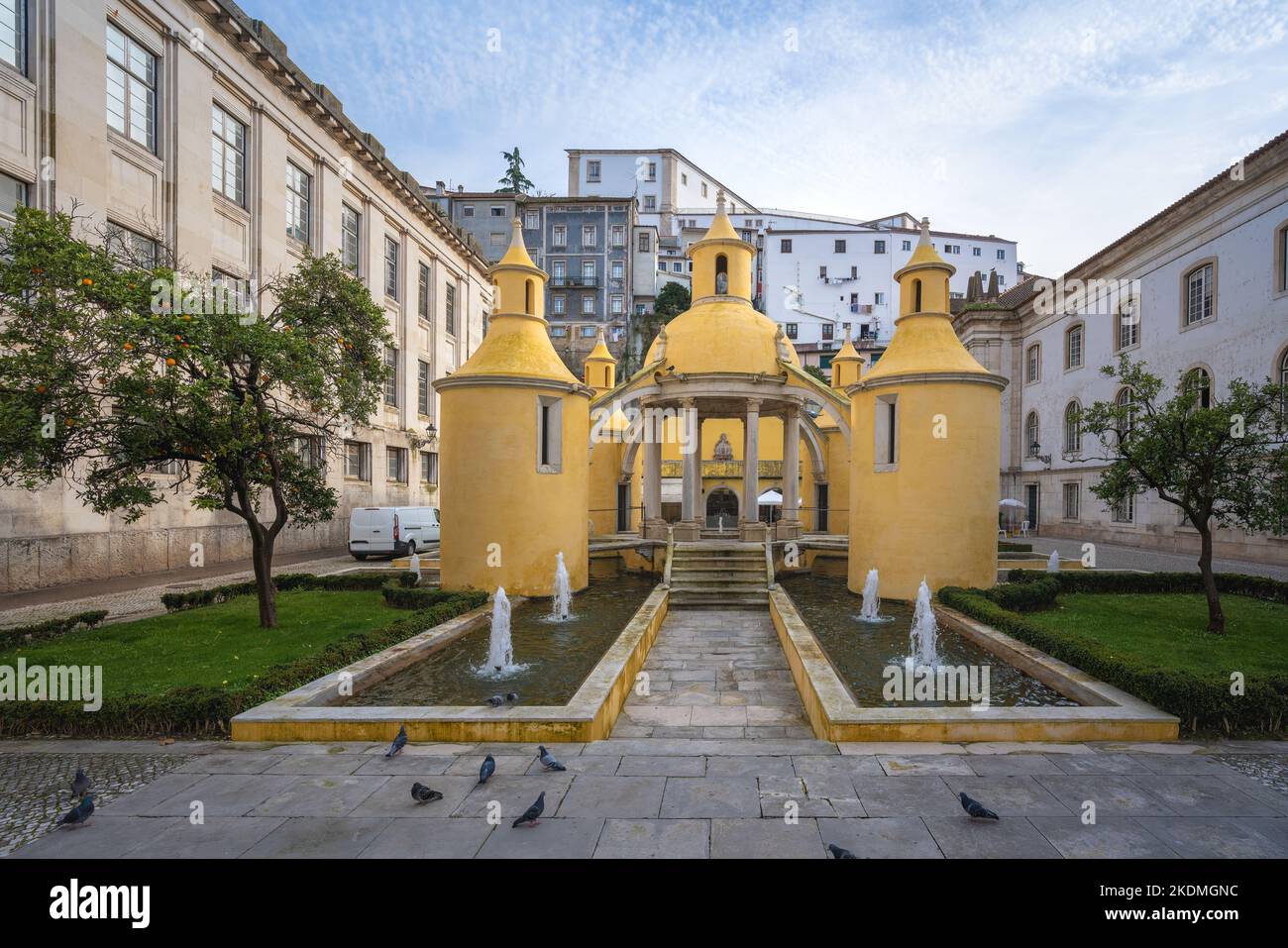 Jardim da Manga Brunnen - Coimbra, Portugal Stockfoto