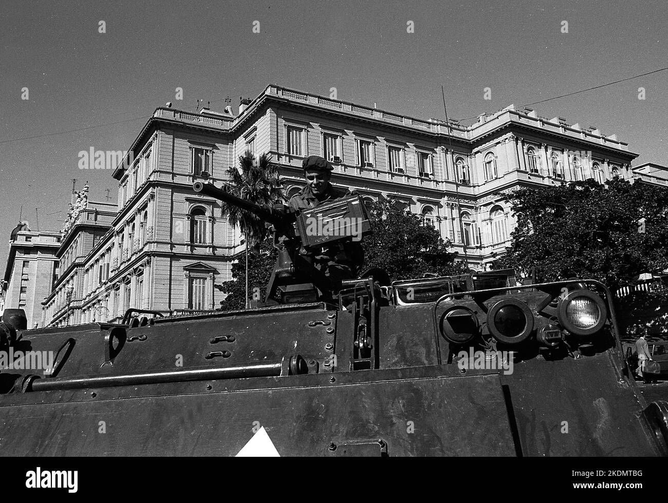 24.. März 1976: Machtübernahme durch das Militär in Argentinien, bei der Präsident Isabel Perón aus dem Amt entlassen wurde. Stockfoto