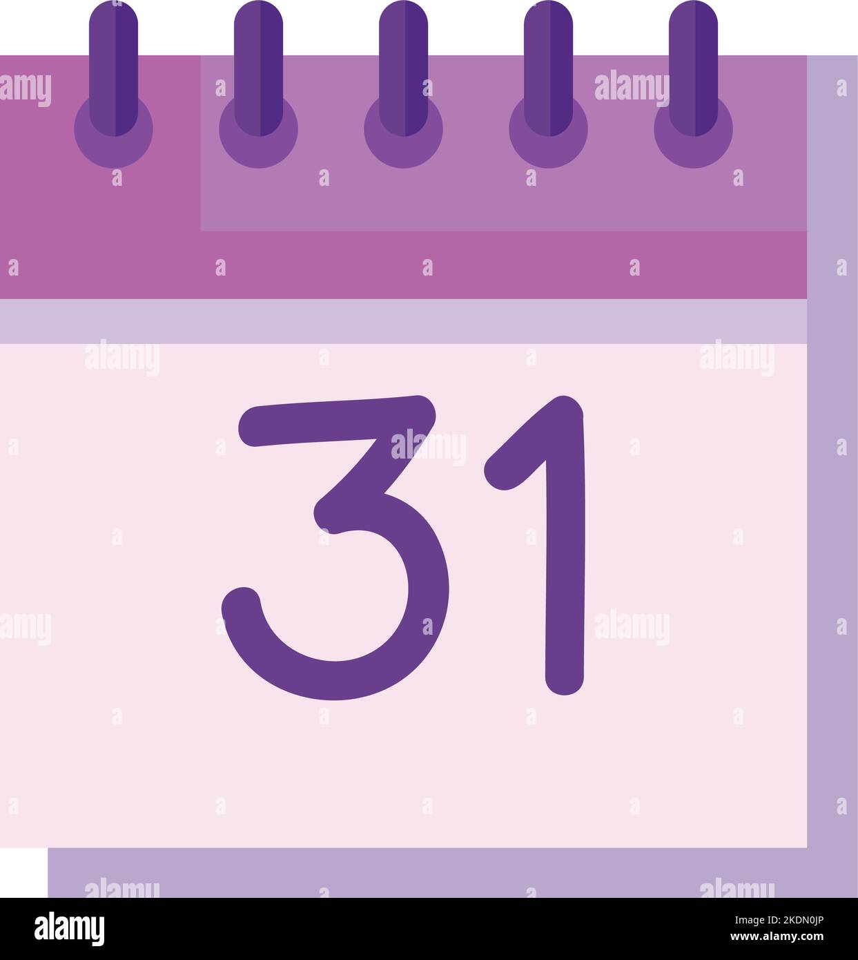 Kalender mit 31 Nummer Stock Vektor