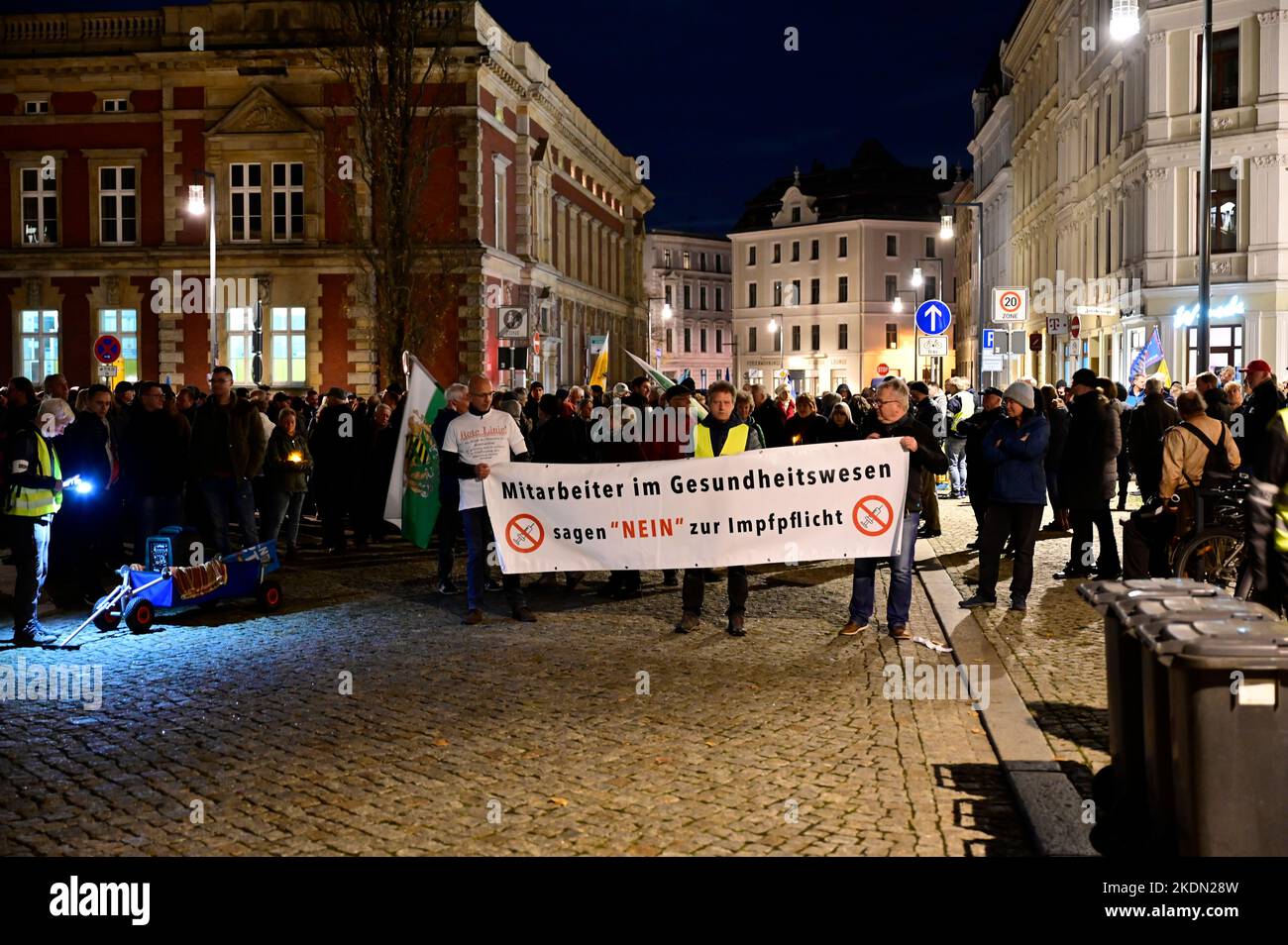 Montagesdemo auf dem Postplatz. Görlitz, 07.11.2022 Stockfoto