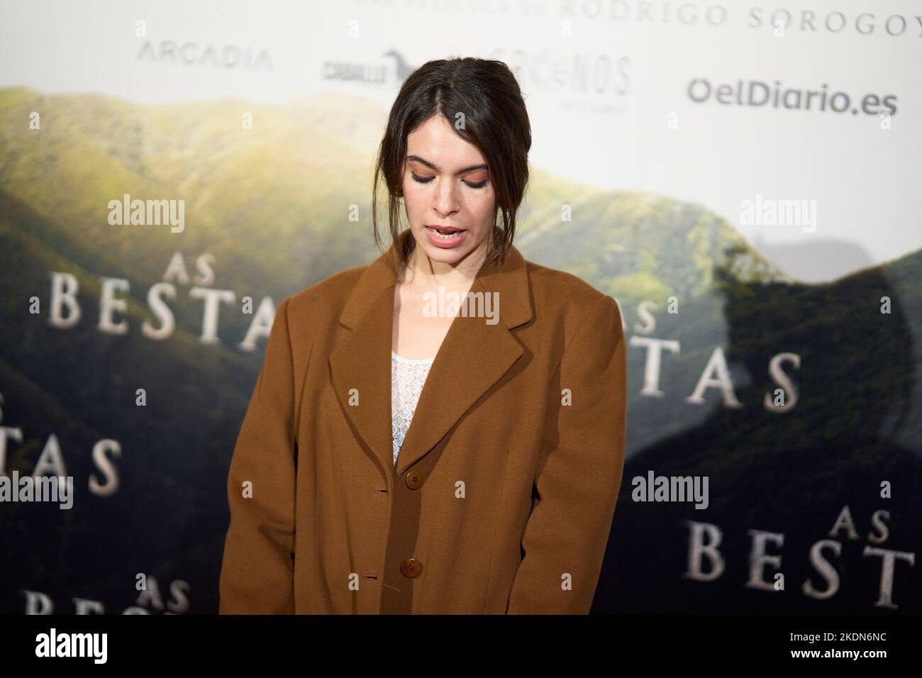 Madrid. Spanien. 20221107, Claudia Traisac nimmt am 7. November 2022 in Madrid, Spanien, an der Premiere von „As Bestas“ im Verdi Cinema Teil Stockfoto