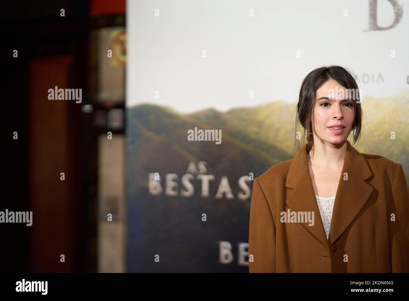 Madrid. Spanien. 20221107, Claudia Traisac nimmt am 7. November 2022 in Madrid, Spanien, an der Premiere von „As Bestas“ im Verdi Cinema Teil Stockfoto