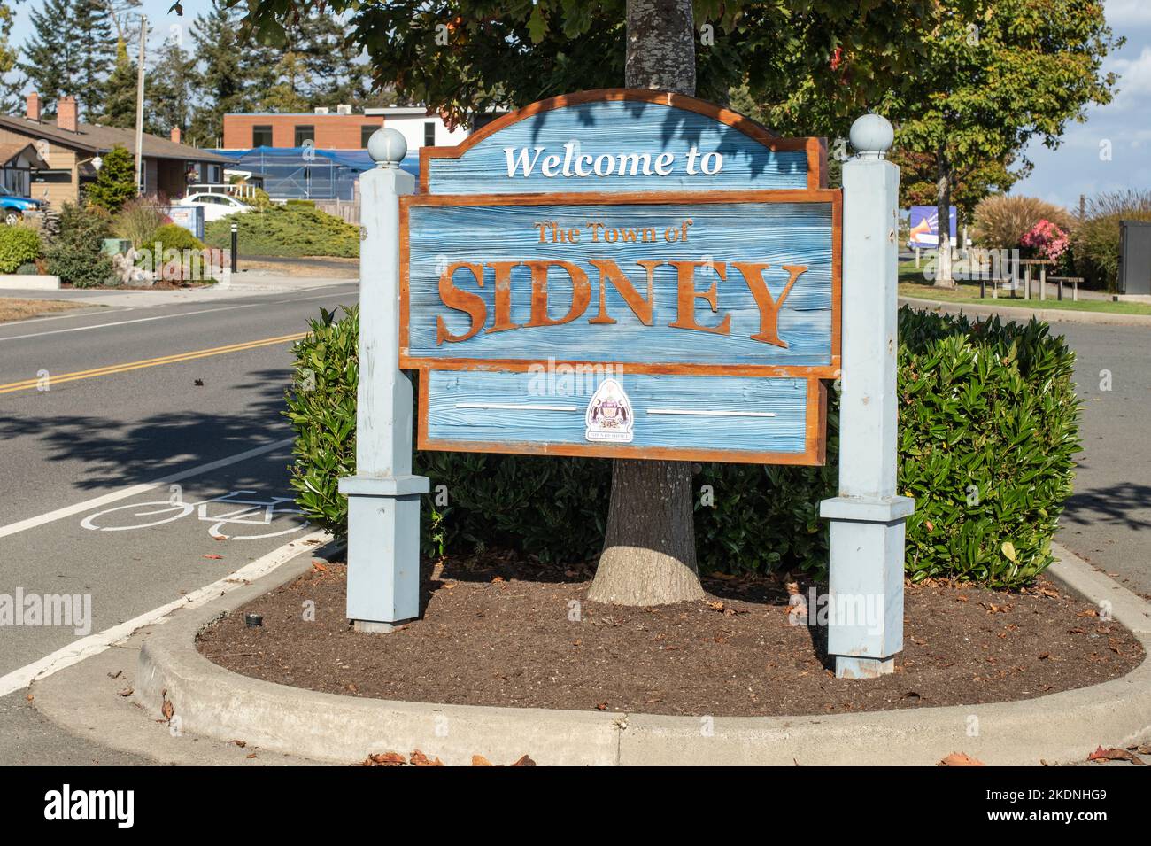 Willkommen beim Sidney-Schild Stockfoto