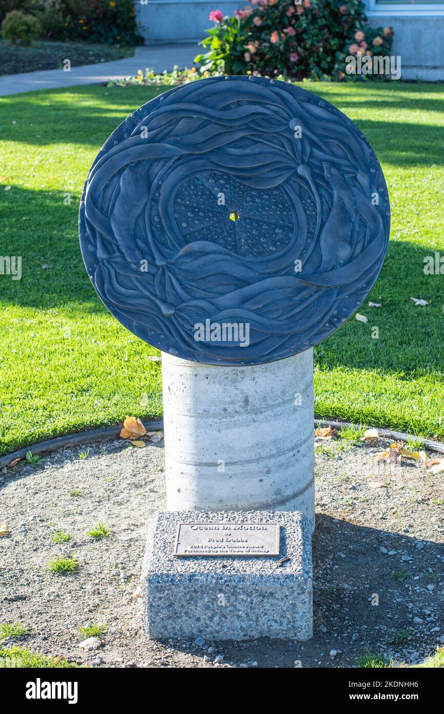 Ocean in Motion Skulptur in Sidney, British Columbia, Kanada Stockfoto