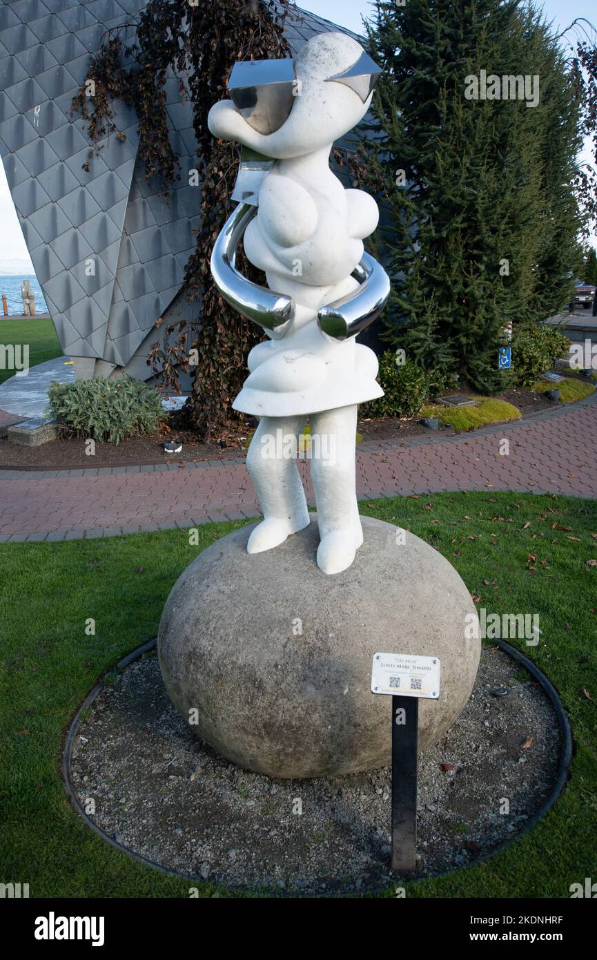 Die Muse-Skulptur in Sidney, British Columbia, Kanada Stockfoto