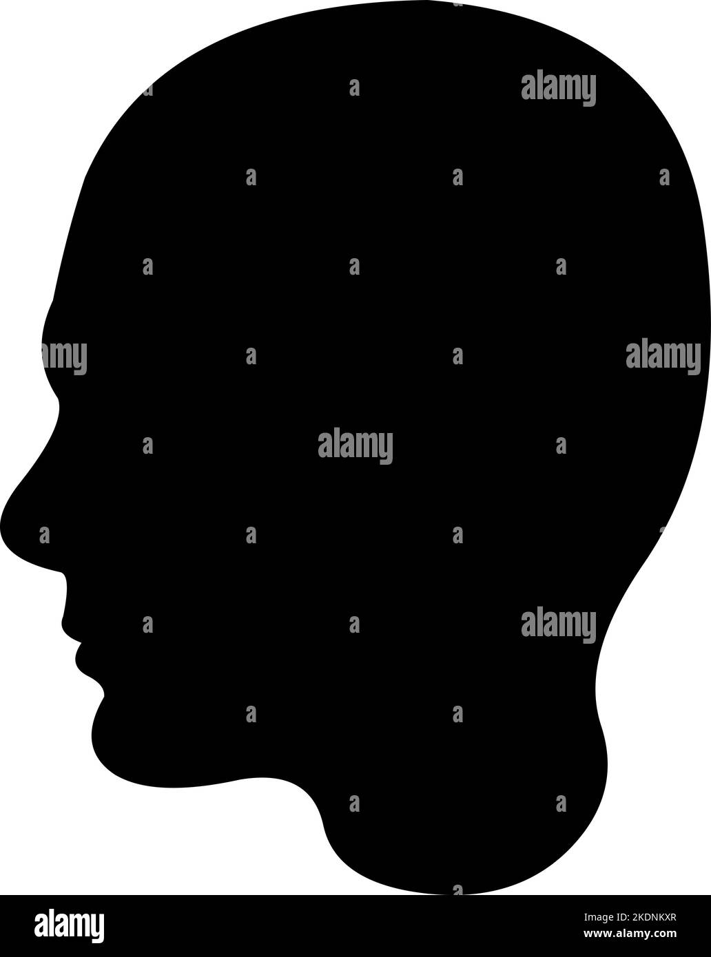 Vektor-Illustration der schwarzen Silhouette einer Person Kopf Profil Stock Vektor