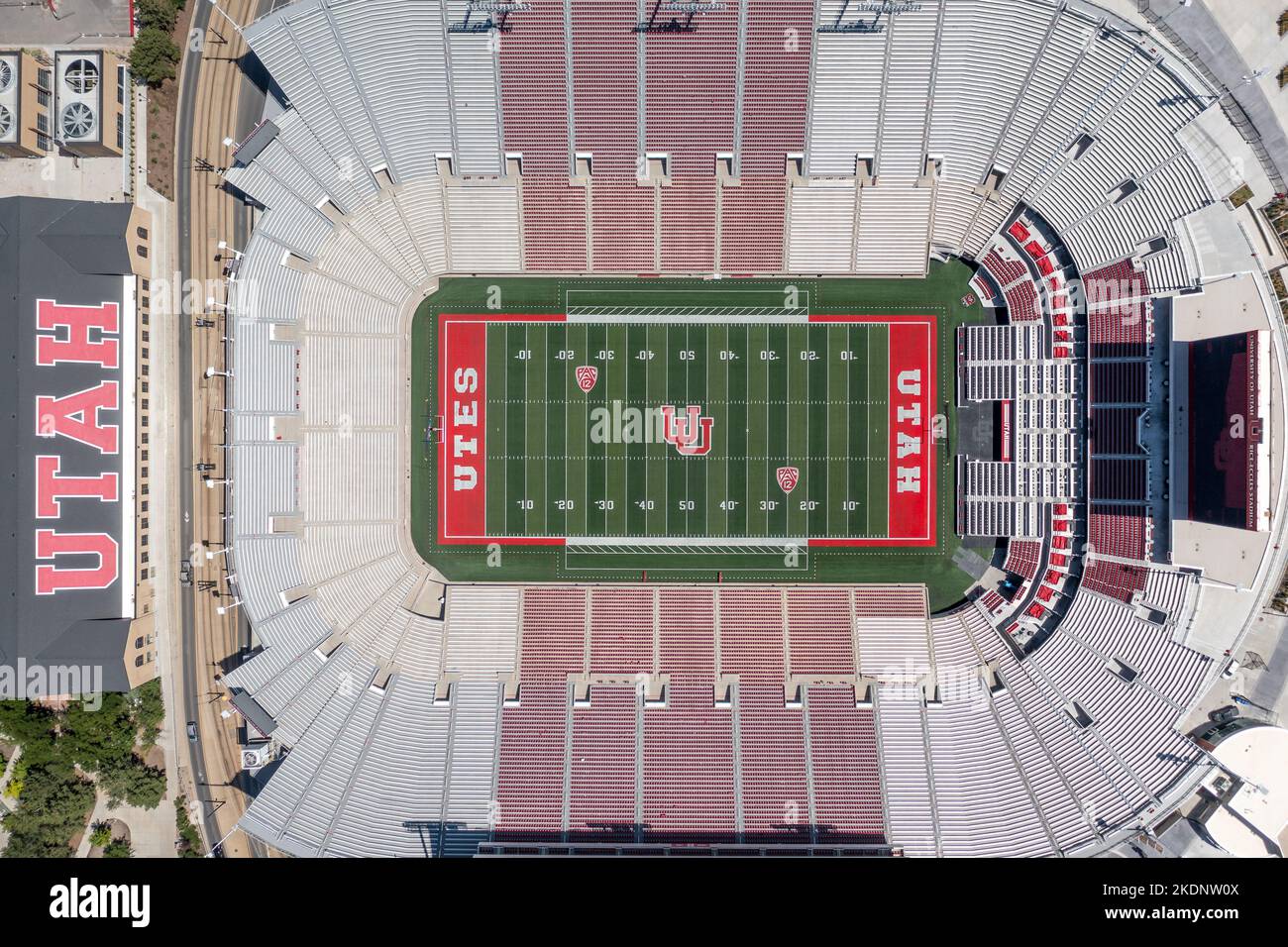 Luftaufnahme des Stadions der University of Utah Stockfoto