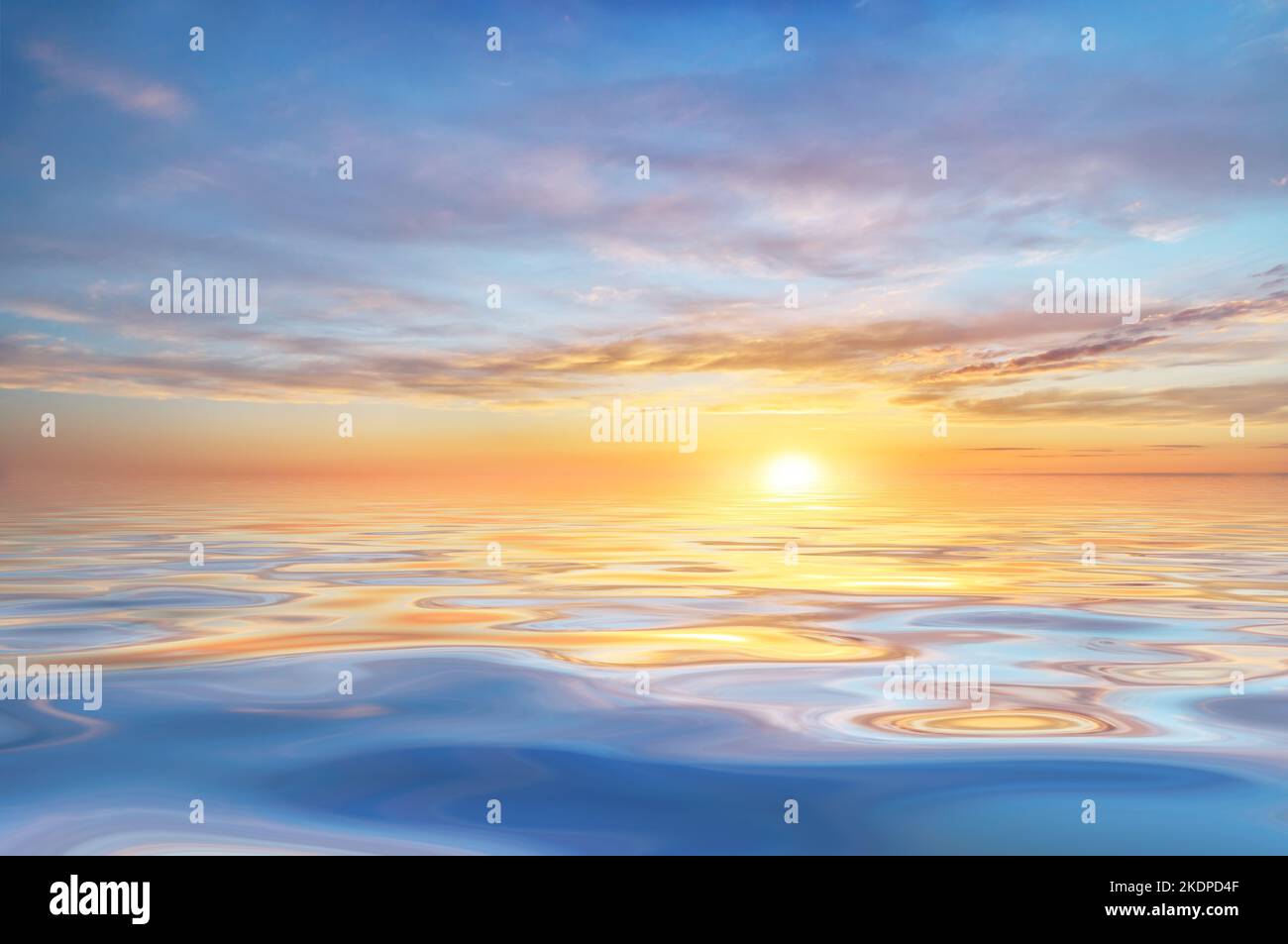 Sonne und Meer Sonnenuntergang Hintergrund. Naturzusammensetzung. Stockfoto