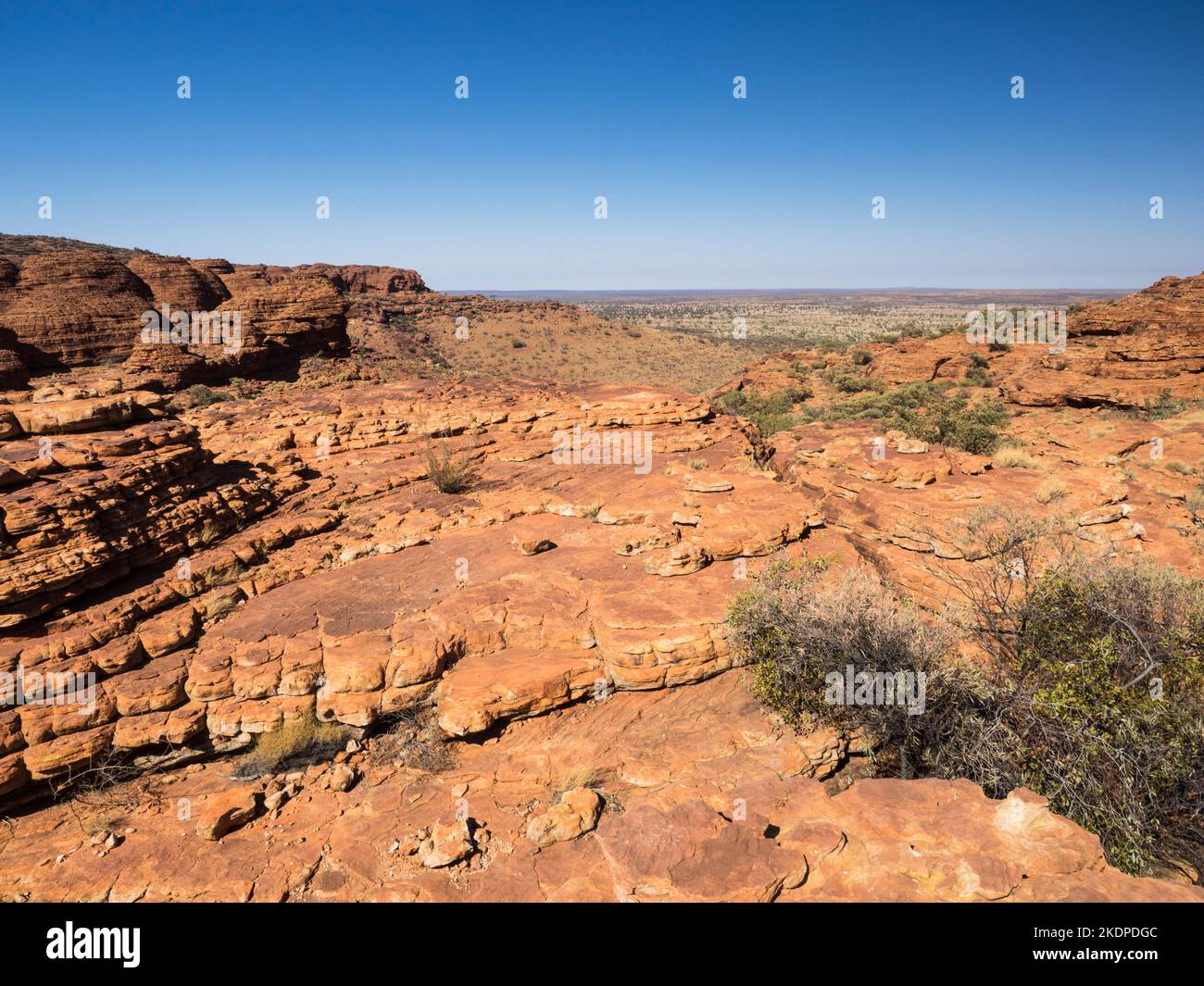 Blick auf den Rim Walk, Kings Canyon, Watarrka National Park, Northern Territory, Australien Stockfoto