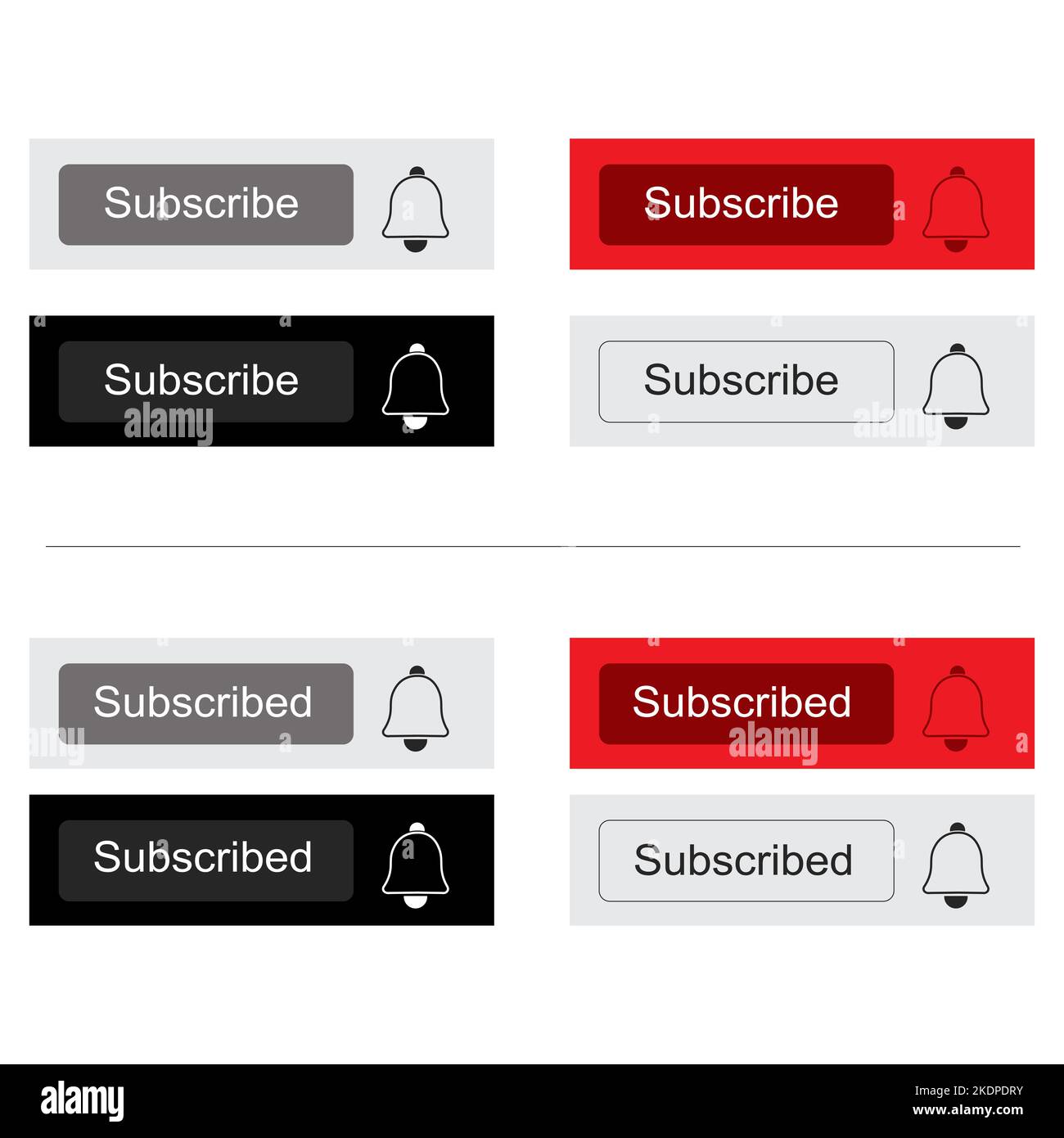 Subscribe-Taste Premium Vector . Channel-Abonnement. Social-Media-Konzept. Stockfoto